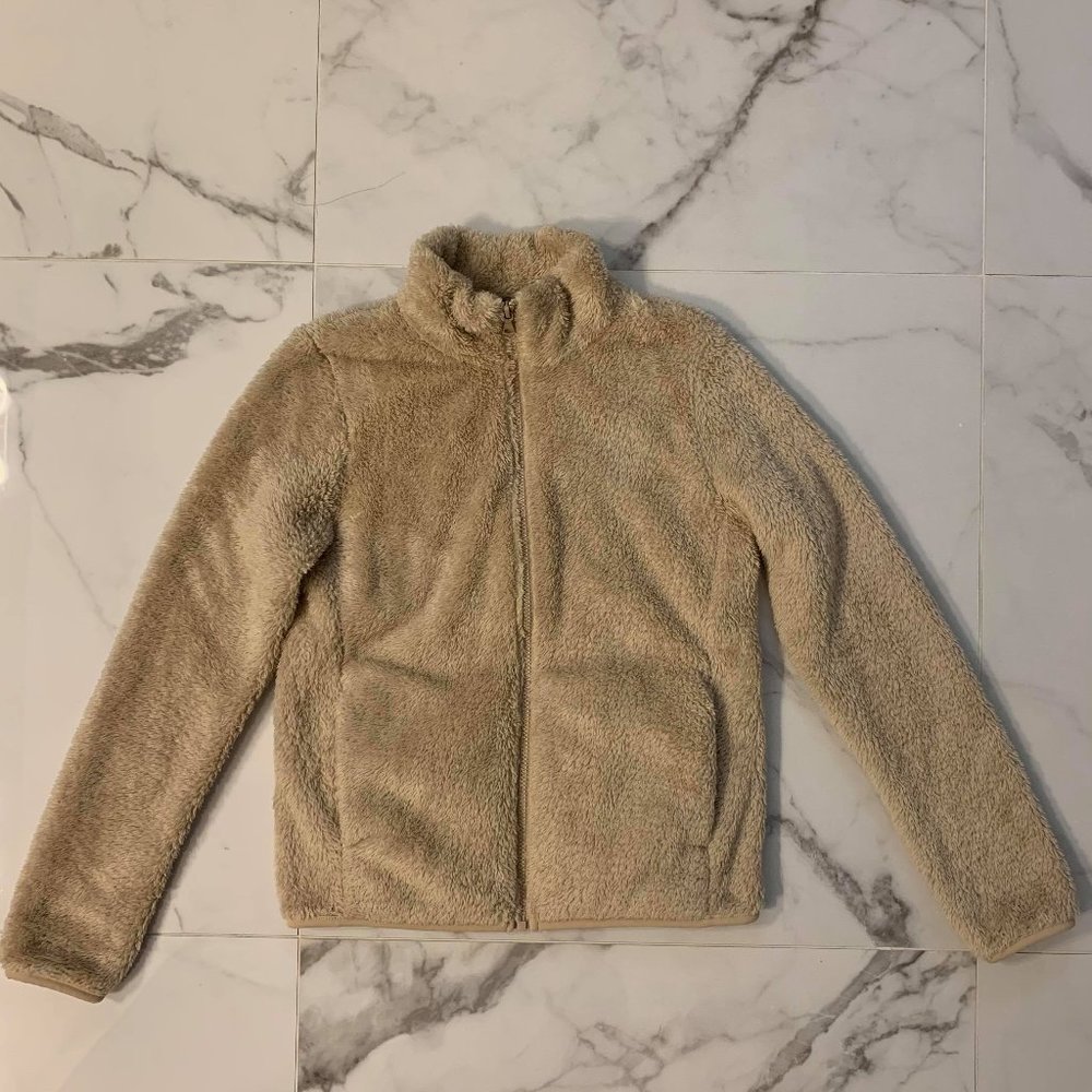 UNIQLO - Teddy Bear/ Fuzzy Beige Jacket - Size XS